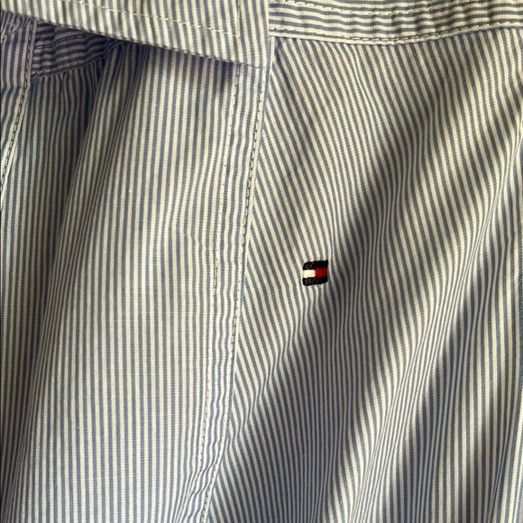 Tommy Hilfiger Blue & White Stripe Sleeveless V-Neck Collar Midi Dress Sz Lg - Picture 7 of 16